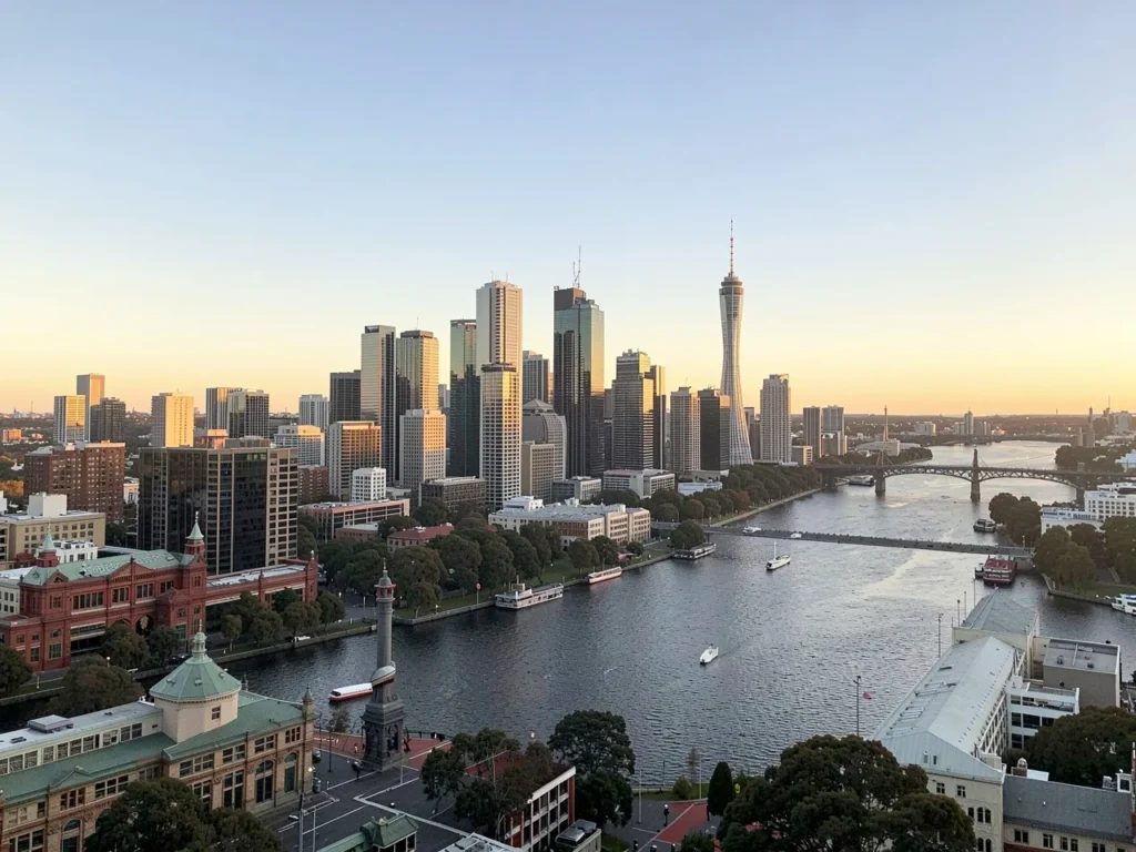 Melbourne skyline Australia representing accountant website design services