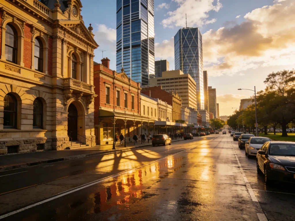 Adelaide skyline South Australia for restaurant website design services