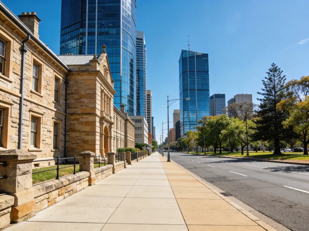Adelaide South Australia skyline for real estate digital marketing services