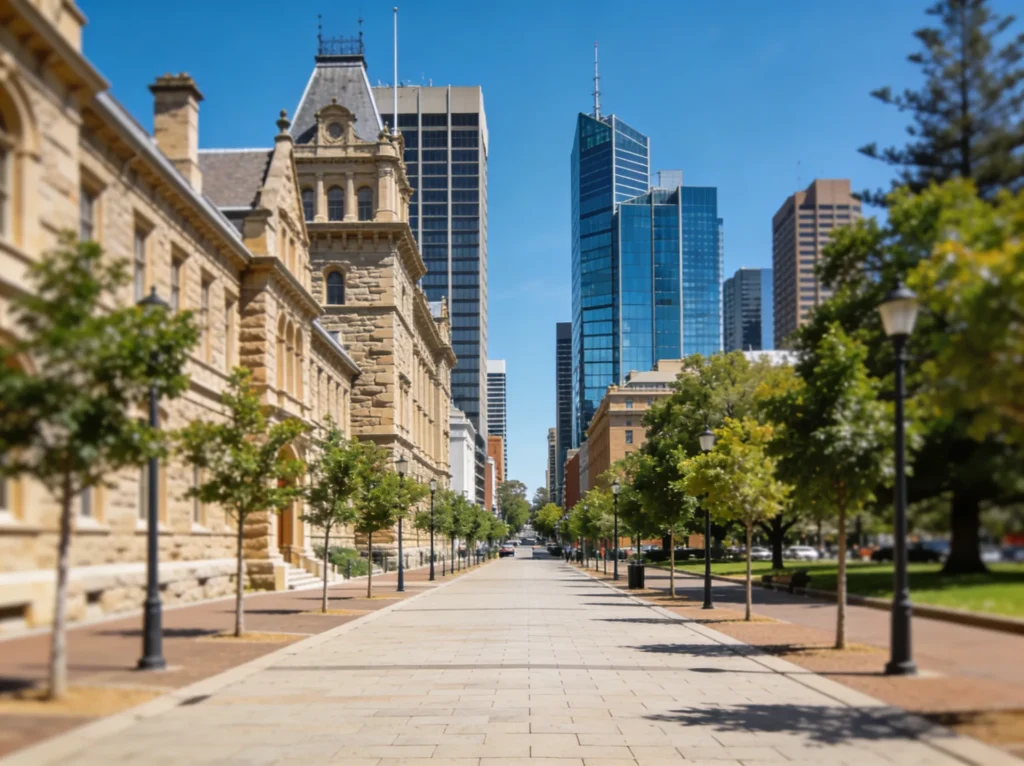 Adelaide South Australia skyline for chiropractic digital marketing services