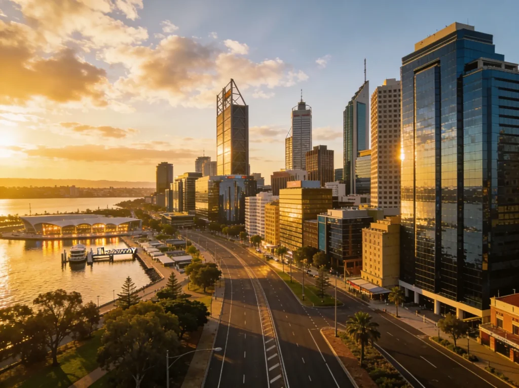 Perth Western Australia skyline for dental digital marketing services