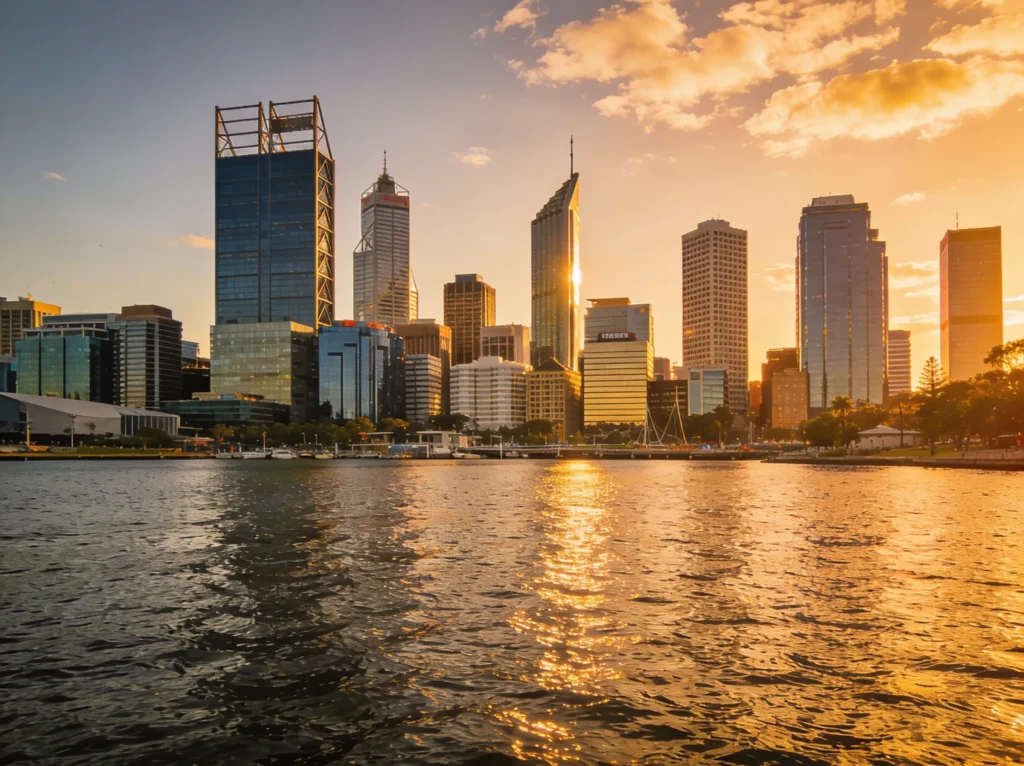 Perth skyline Australia representing physiotherapy website design services