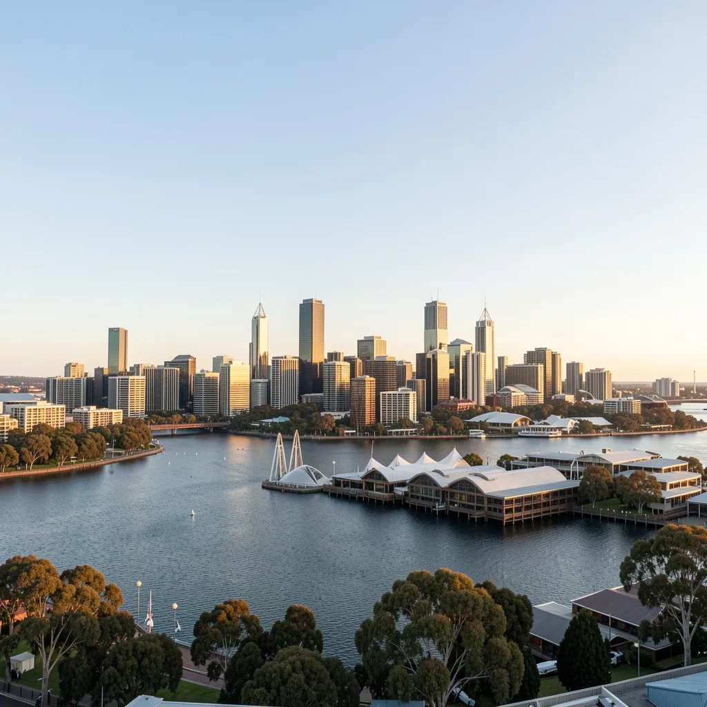 Perth skyline Australia representing chiropractor website design services