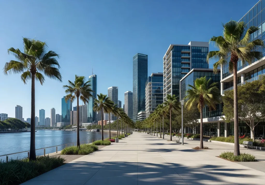 Brisbane city skyline for dental branding and graphic design services