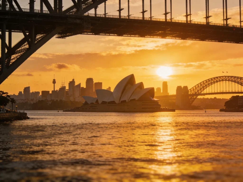 Sydney skyline Australia representing plumbing website design services