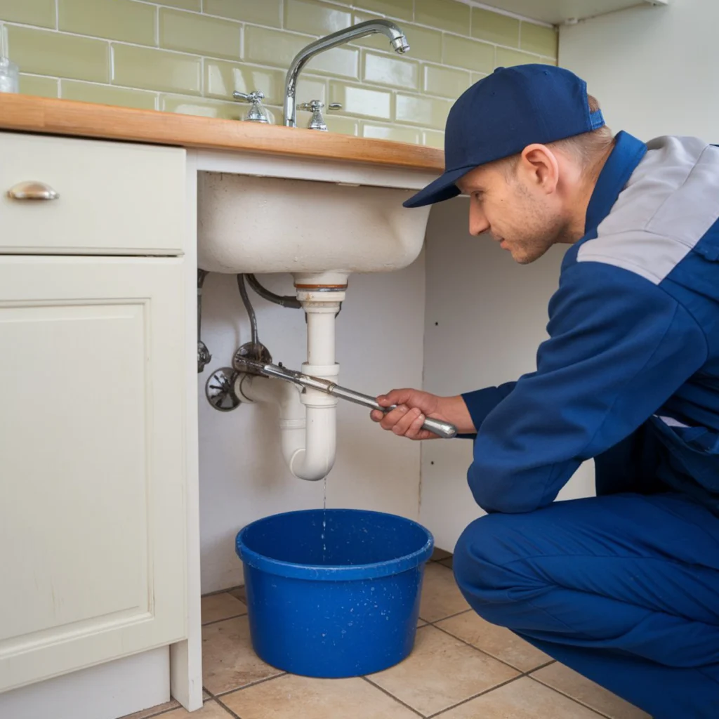 Brisbane plumbing services technician repairing sink online marketing for plumbers