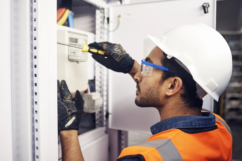 electrician in Adelaide working on electrical installation digital marketing services