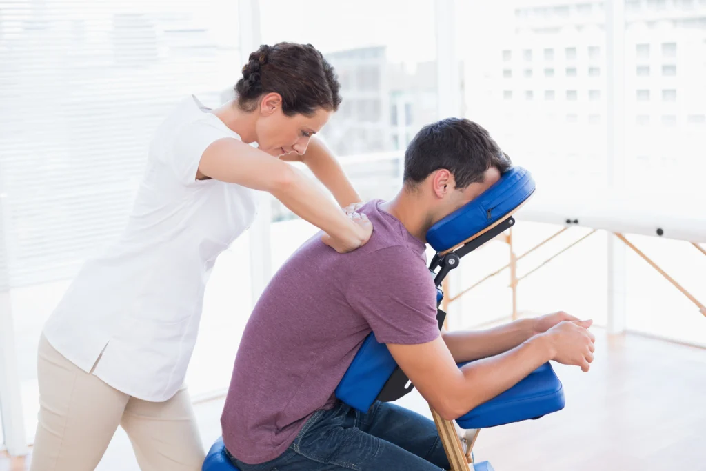 chiropractor in Adelaide clinic with branded brochure and business card graphic design for chiropractic clinics