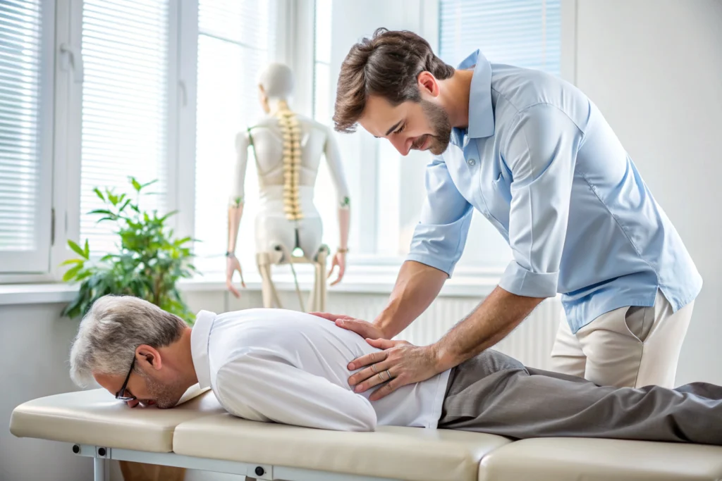 chiropractor in Hobart treating patient spinal adjustment clinic website design for chiropractors