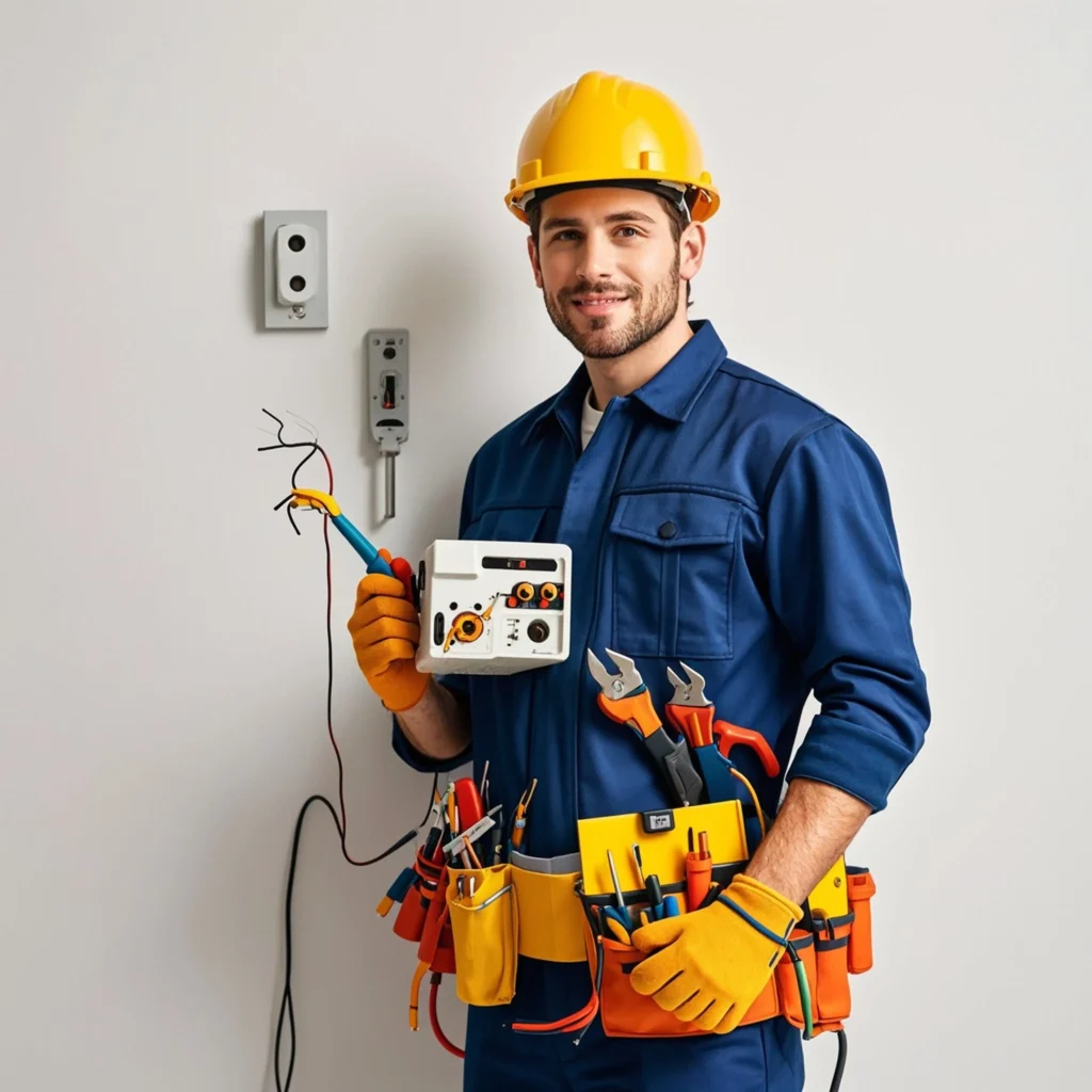 Adelaide electrical services technician wiring modern website design for electricians