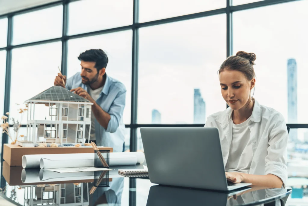 real estate agent in Adelaide showing property to client website design for real estate