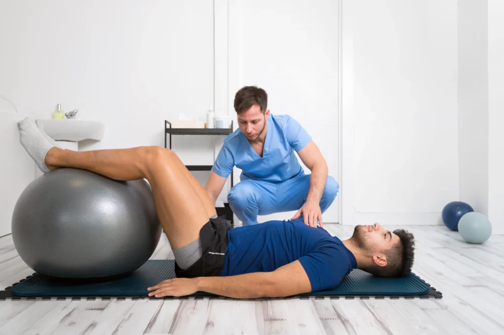 physiotherapist in Melbourne treating patient PPC advertising for physiotherapy clinics