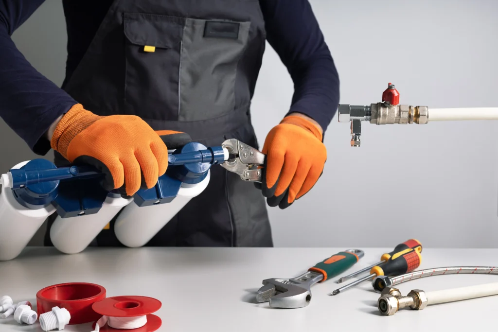 plumber in Brisbane using mobile app for job booking and service management app development for plumbing business
