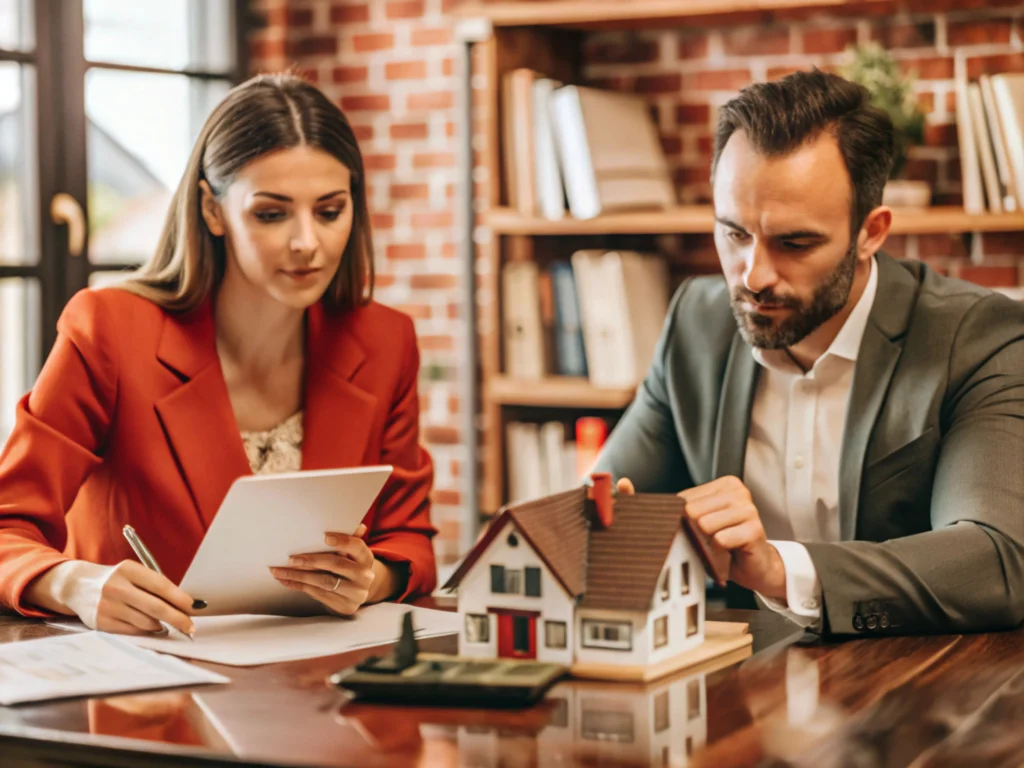 real estate agent in Brisbane showing property to client digital marketing services