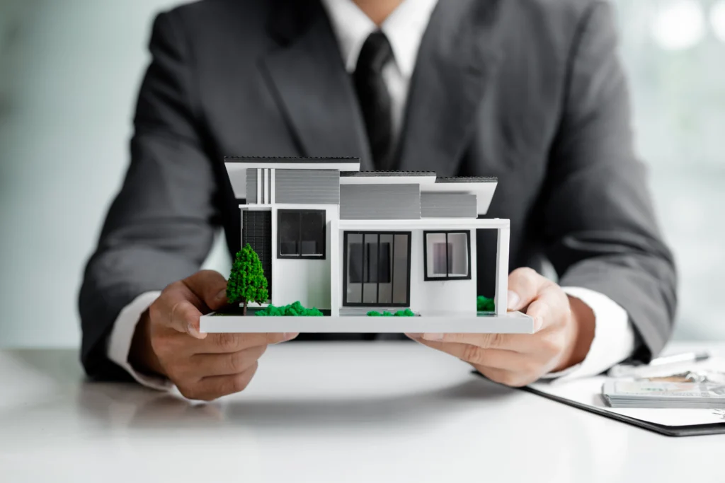 real estate agent in Perth showing property to client digital marketing services