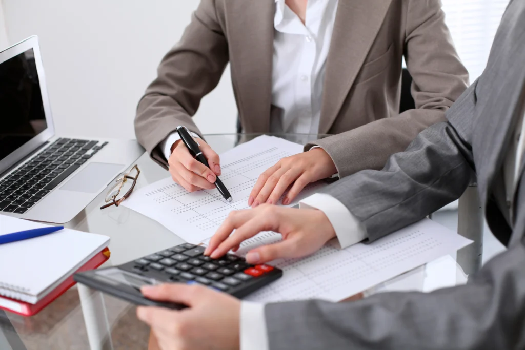 accountant in Perth working on financial reports digital marketing services