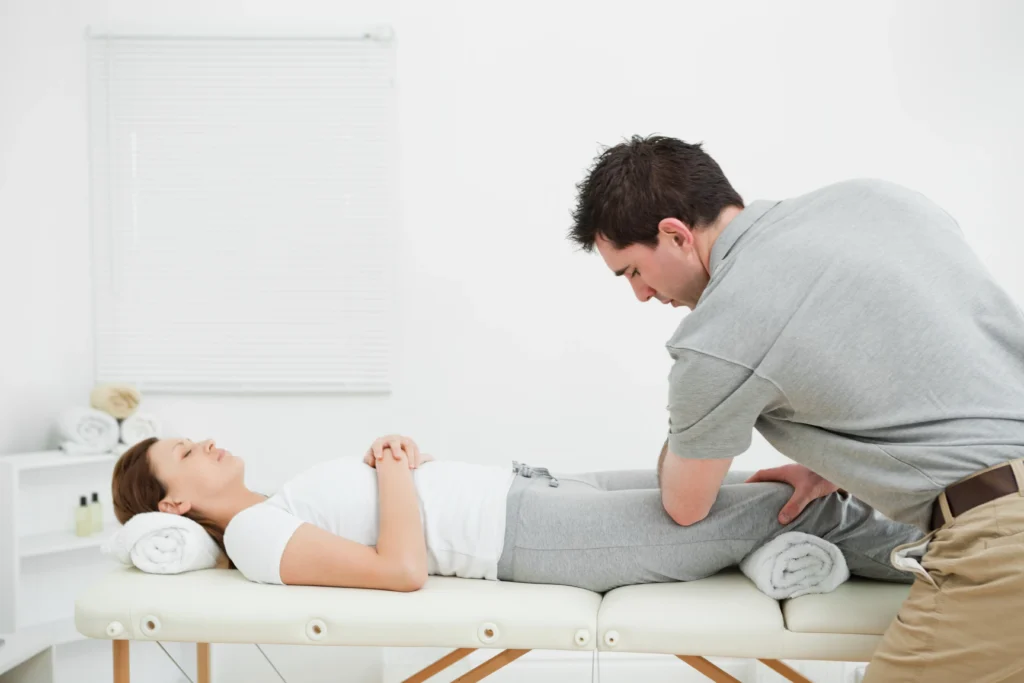 chiropractor in Perth treating patient spinal adjustment digital marketing services
