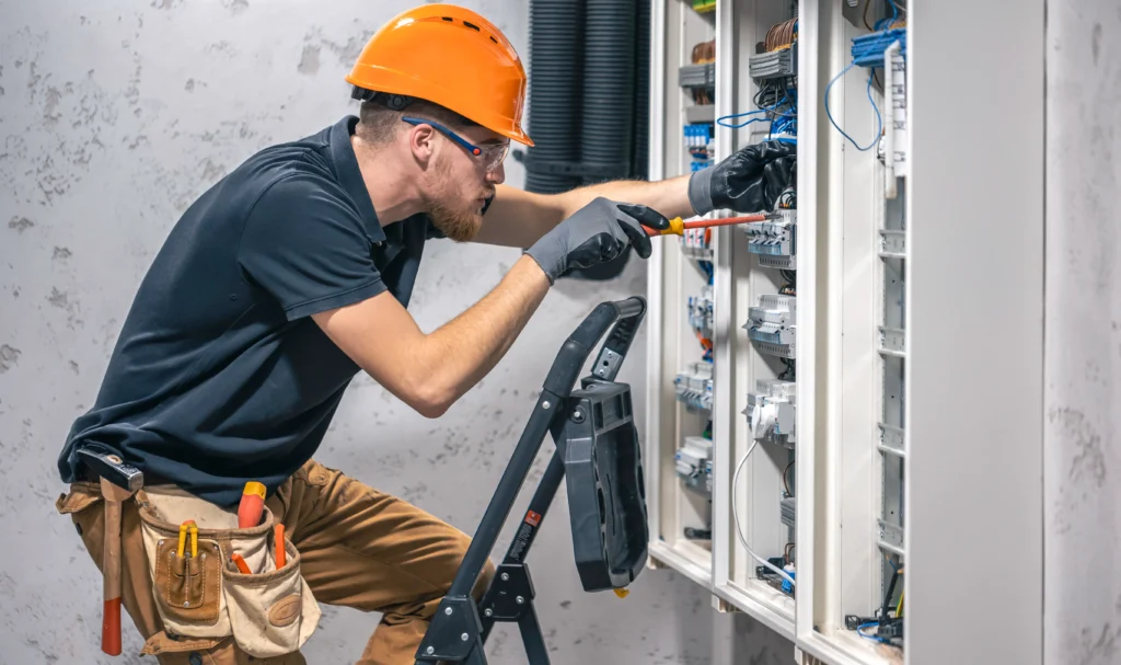 electrician in Melbourne using mobile app for job scheduling and service management app development for electrical business